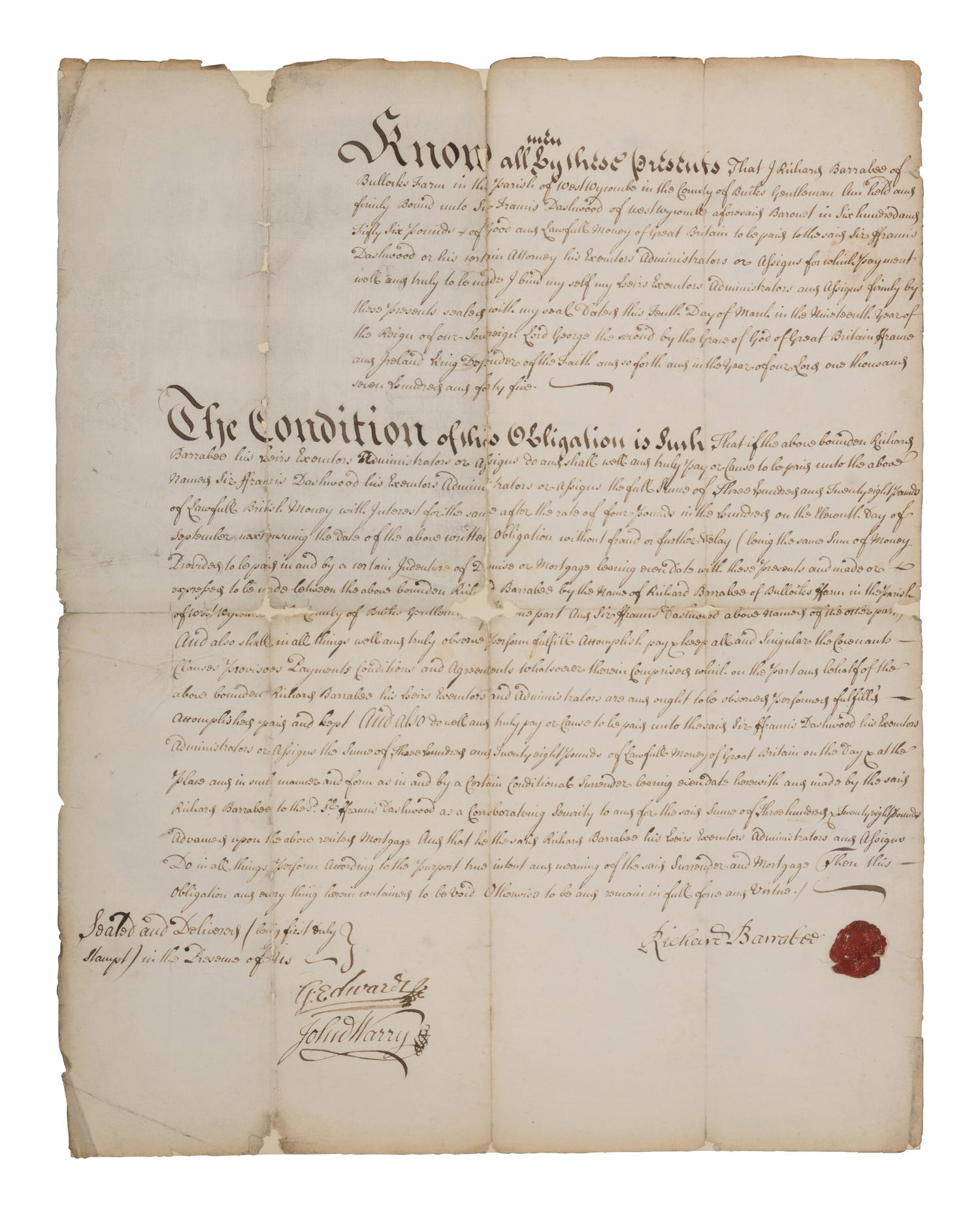[BRITISH LEGAL DOCUMENTS]. A group of 3.