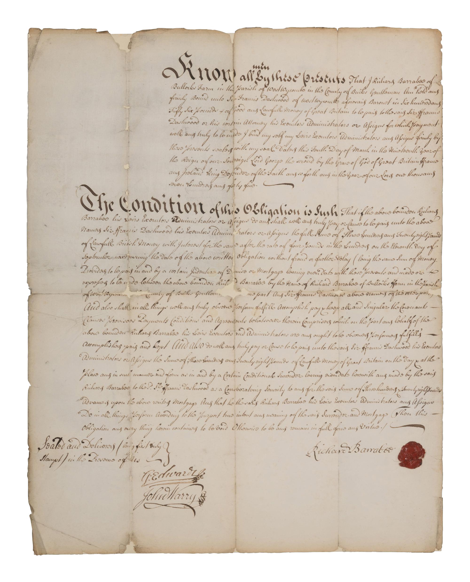 [BRITISH LEGAL DOCUMENTS]. A group of 3.