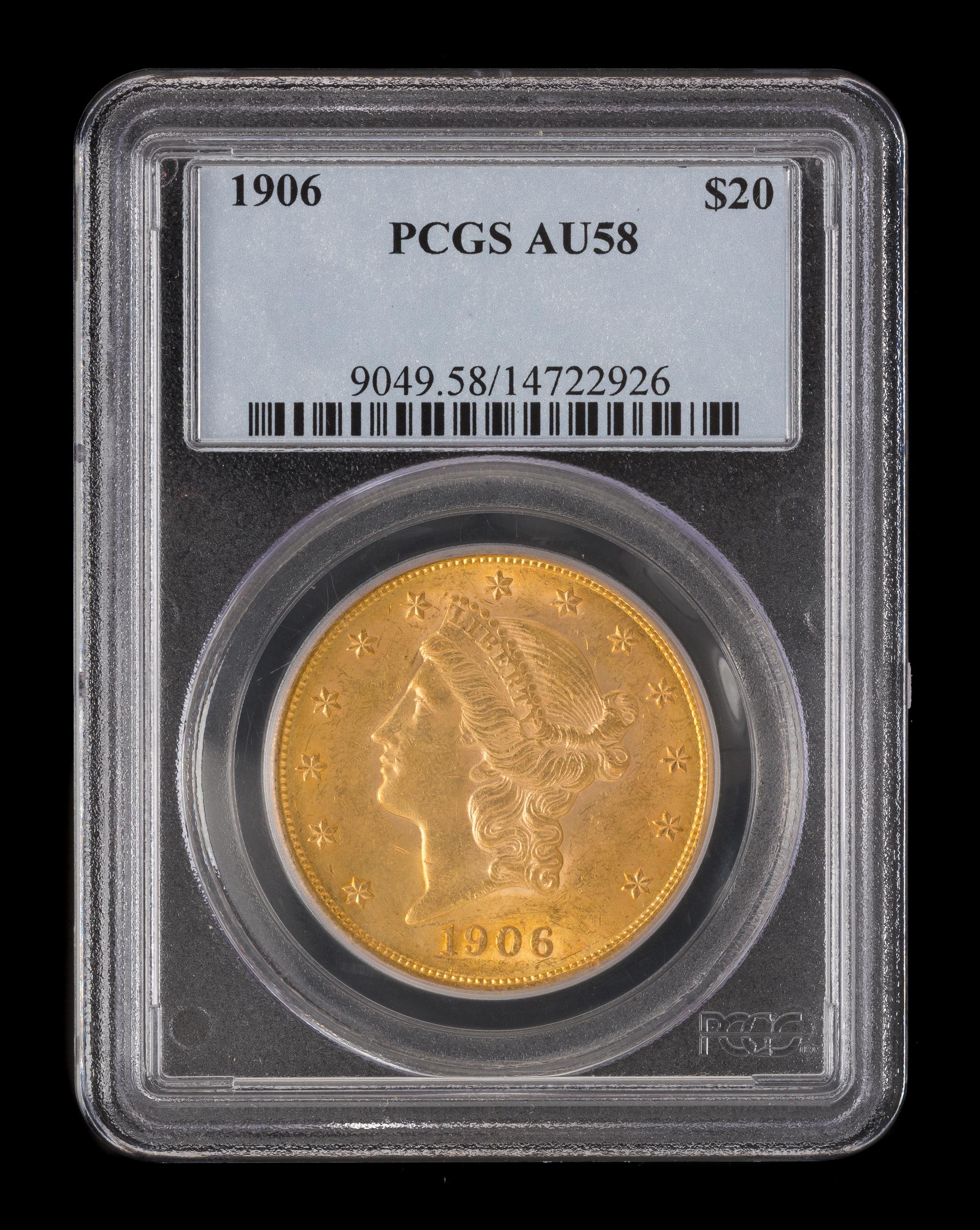 A United States 1906 Liberty Head $20 Gold Coin