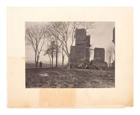 Civil War [RUSSELL, Andrew Joseph (1830-1902), photographer]. [ Ruins of Phillips house near Falmouth, VA ]. Ca 1863-1865.