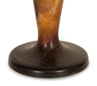 A Cameo Glass Baluster Vase in the Style of Emile Gallé