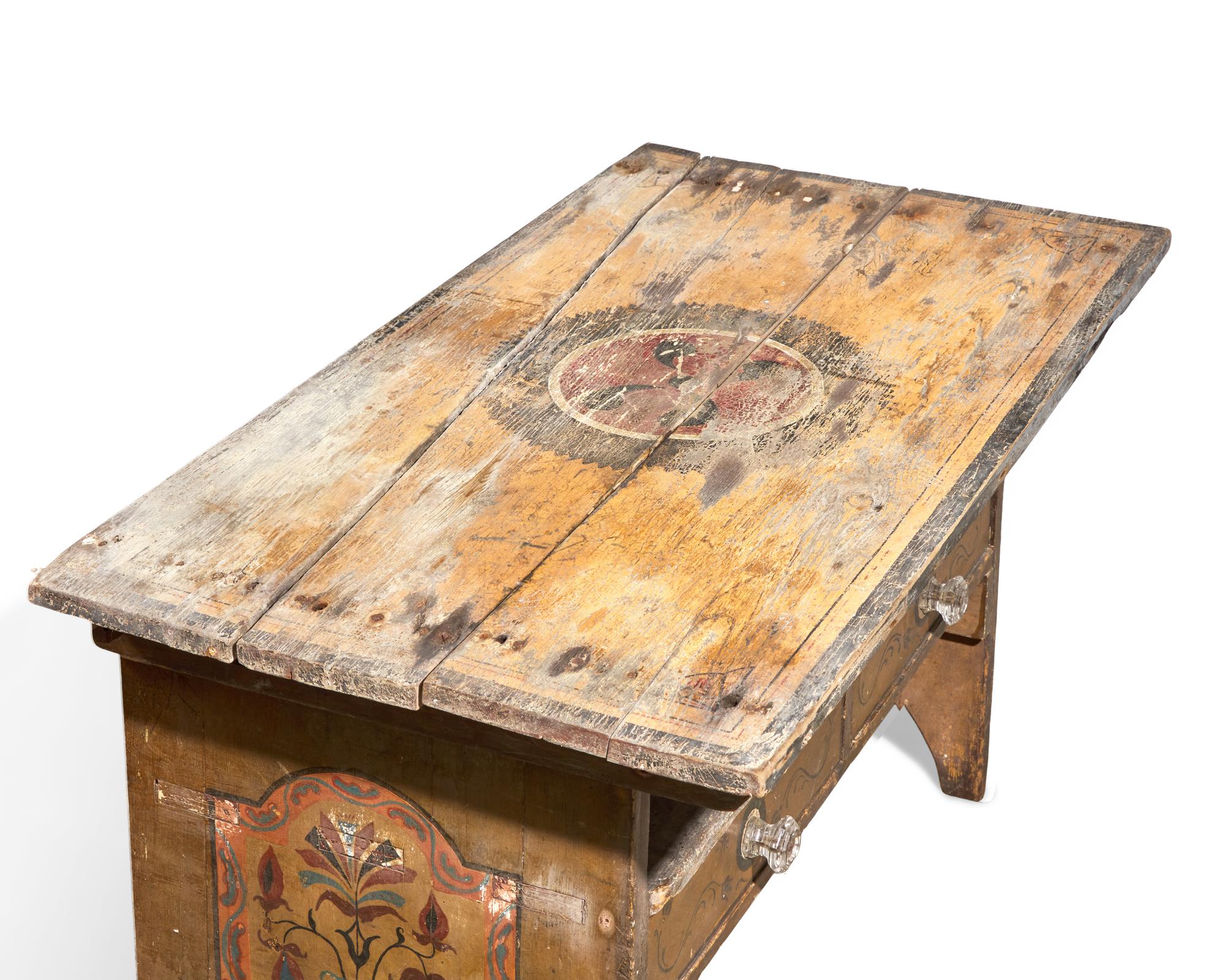 A Painted Hutch Table