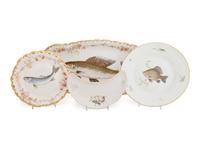 An Assembled Continental Porcelain Fish Service