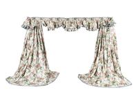 Two Pairs of Drapery Panels and Two Valances