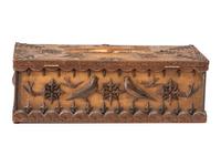 A Masonic Handshake and Bird Decorated Document Box