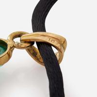 A Diamond, Garnet, and Emerald Necklace