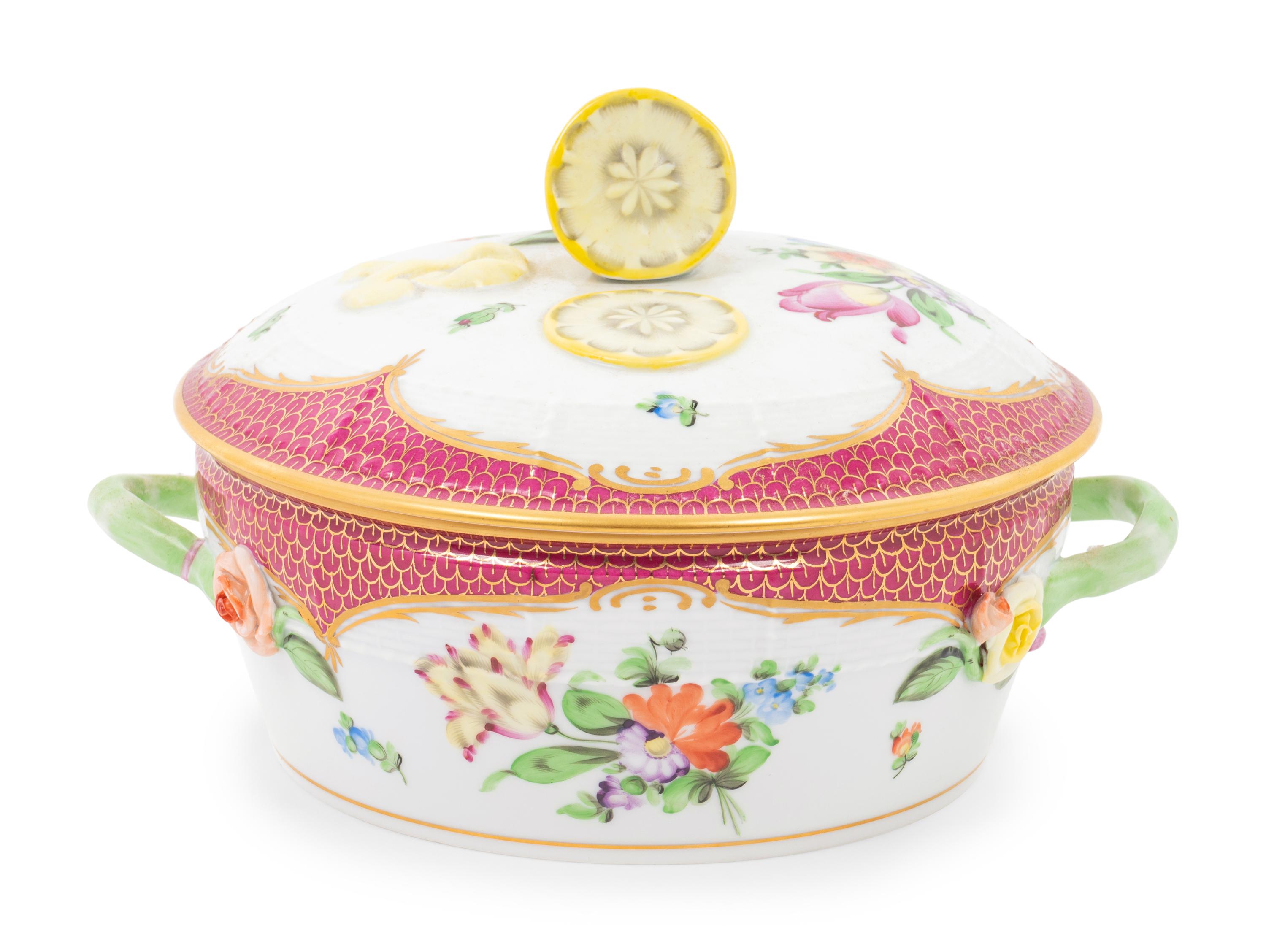 A Herend Porcelain Tureen and Cover