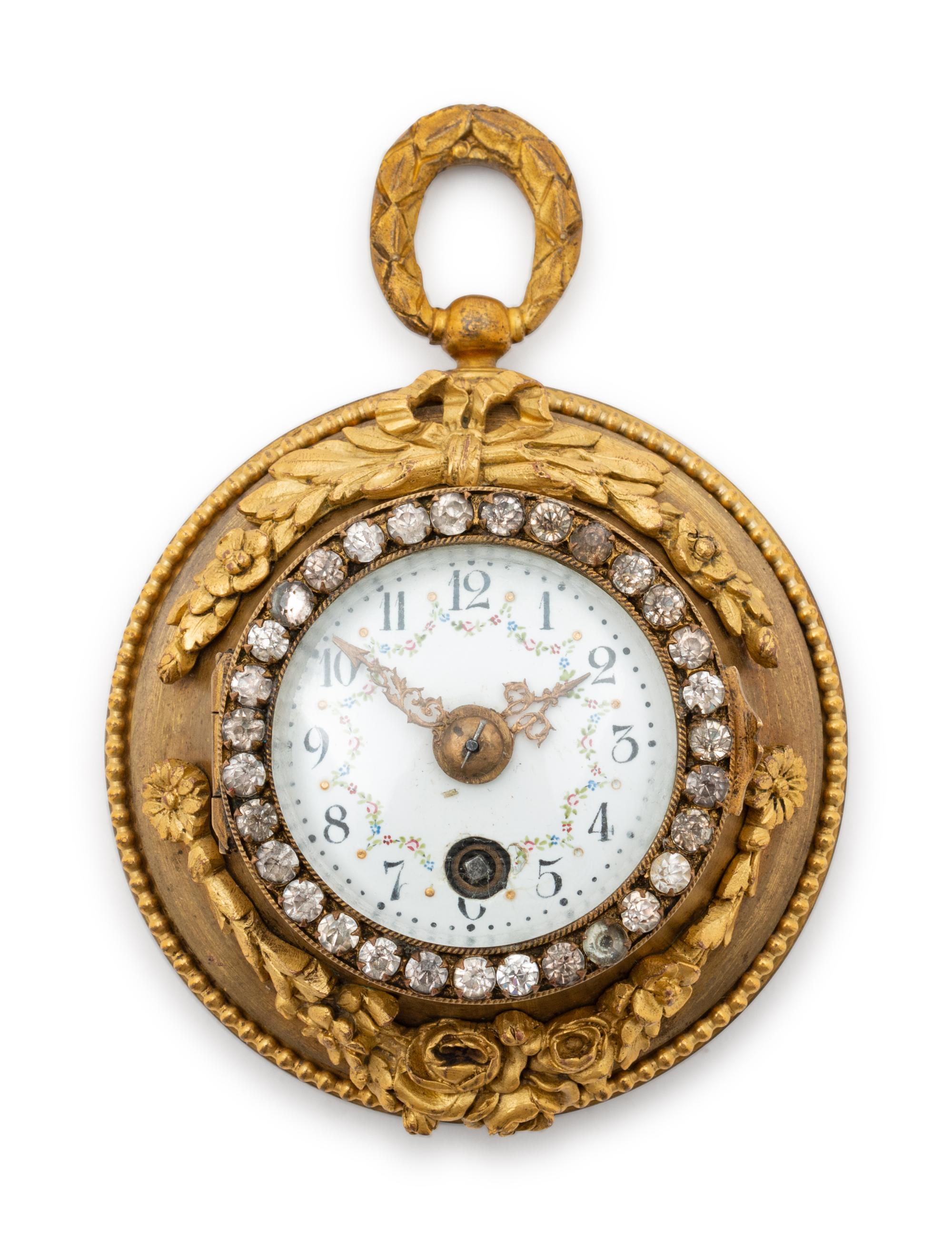 A French Gilt Bronze Pendant Clock