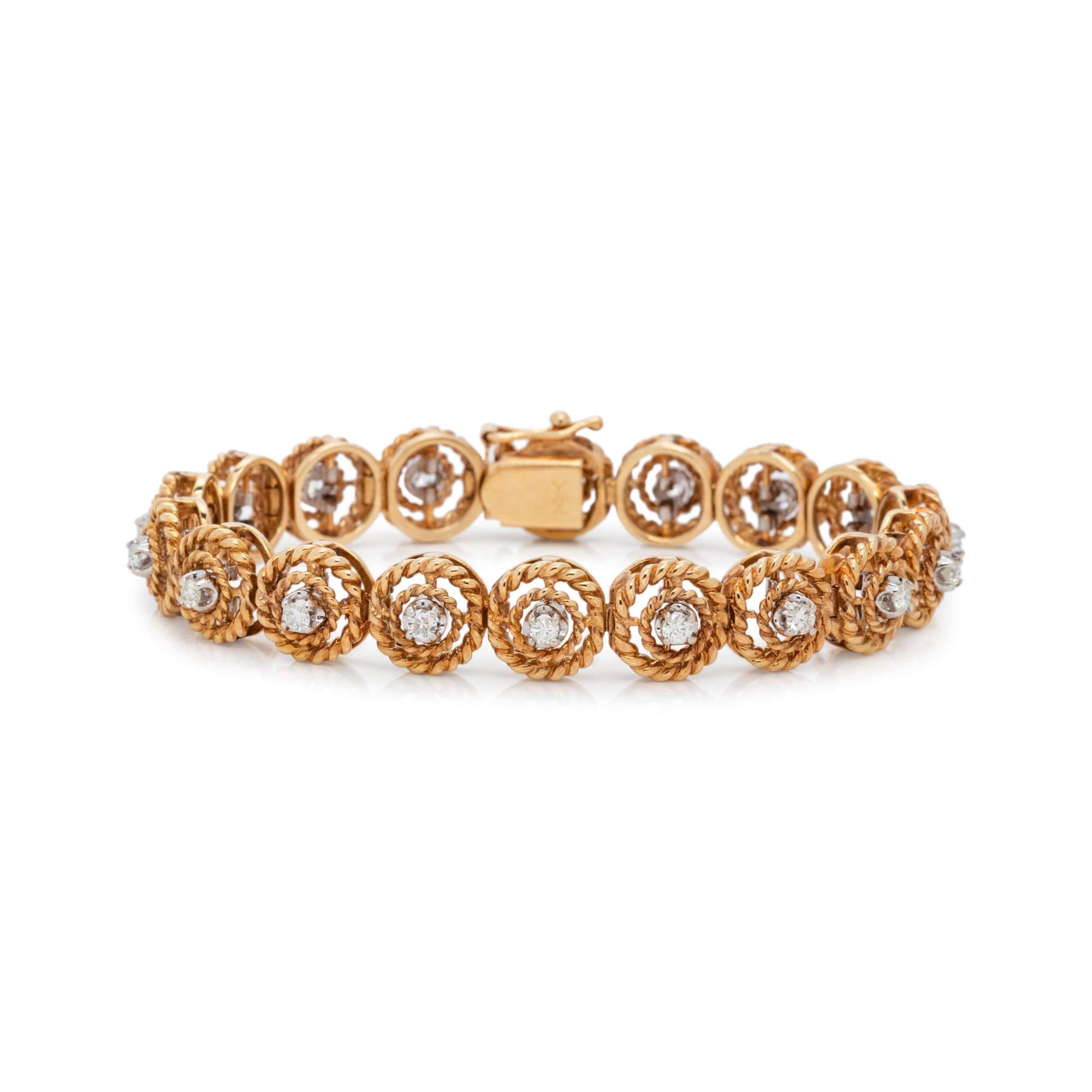 YELLOW GOLD AND DIAMOND BRACELET