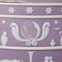 A Wedgwood Lilac Dip Jasperware Canopic Jar UK, mid-19th century