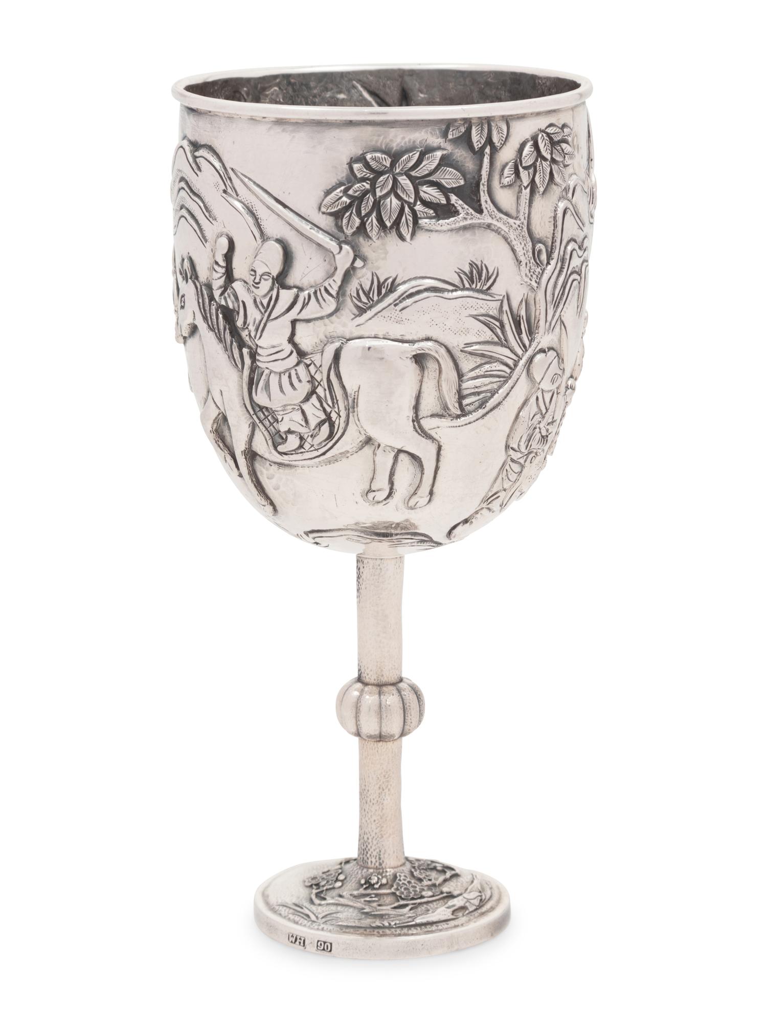 A Chinese Export Silver Goblet