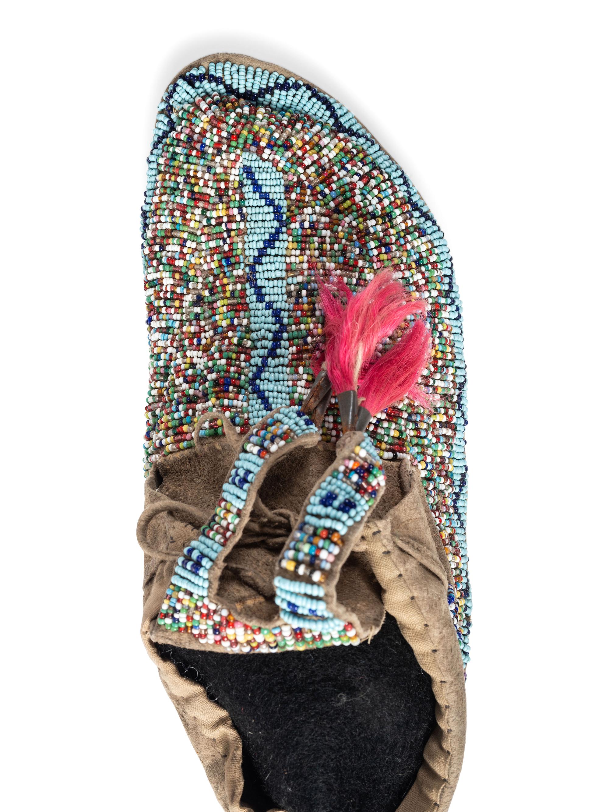 Sioux Beaded Hide Moccasins