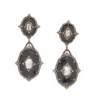 JUDITH RIPKA, HEMATITE AND ROCK CRYSTAL EARCLIPS