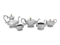 An American Silver Five-Piece Tea and Coffee Service