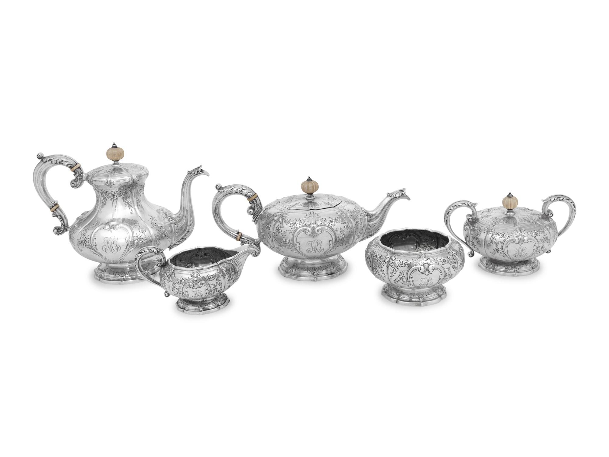 An American Silver Five-Piece Tea and Coffee Service