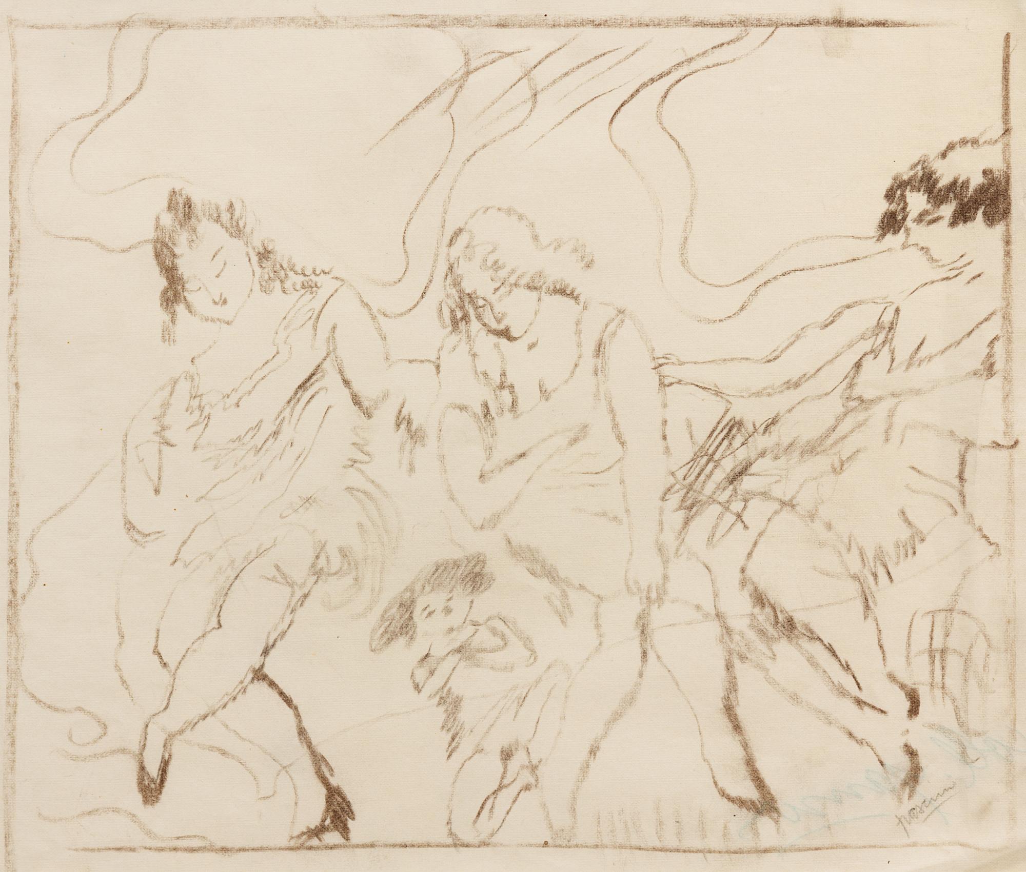 Jules Pascin, (French, 1885-1930), Femmes et enfant, c. 1929