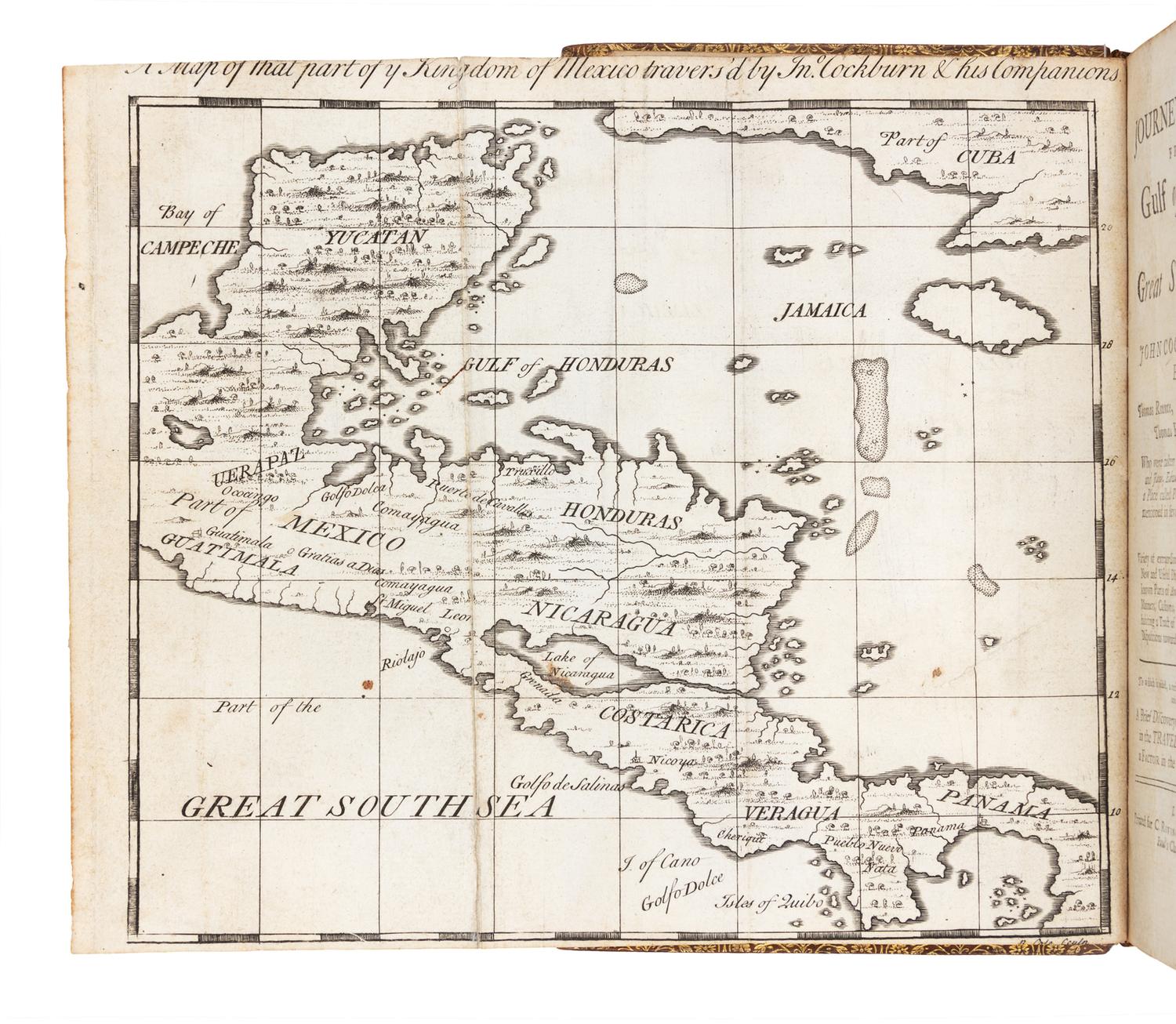 [Travel & Exploration]. Cockburn, John Mariner. A Journey over Land, from the Gulf of Honduras to the Great South Sea…Containing…A Brief Discoverye of some Things best worth Notinge in the Travells of Nicholas Withington, a Factor in the East-Indias