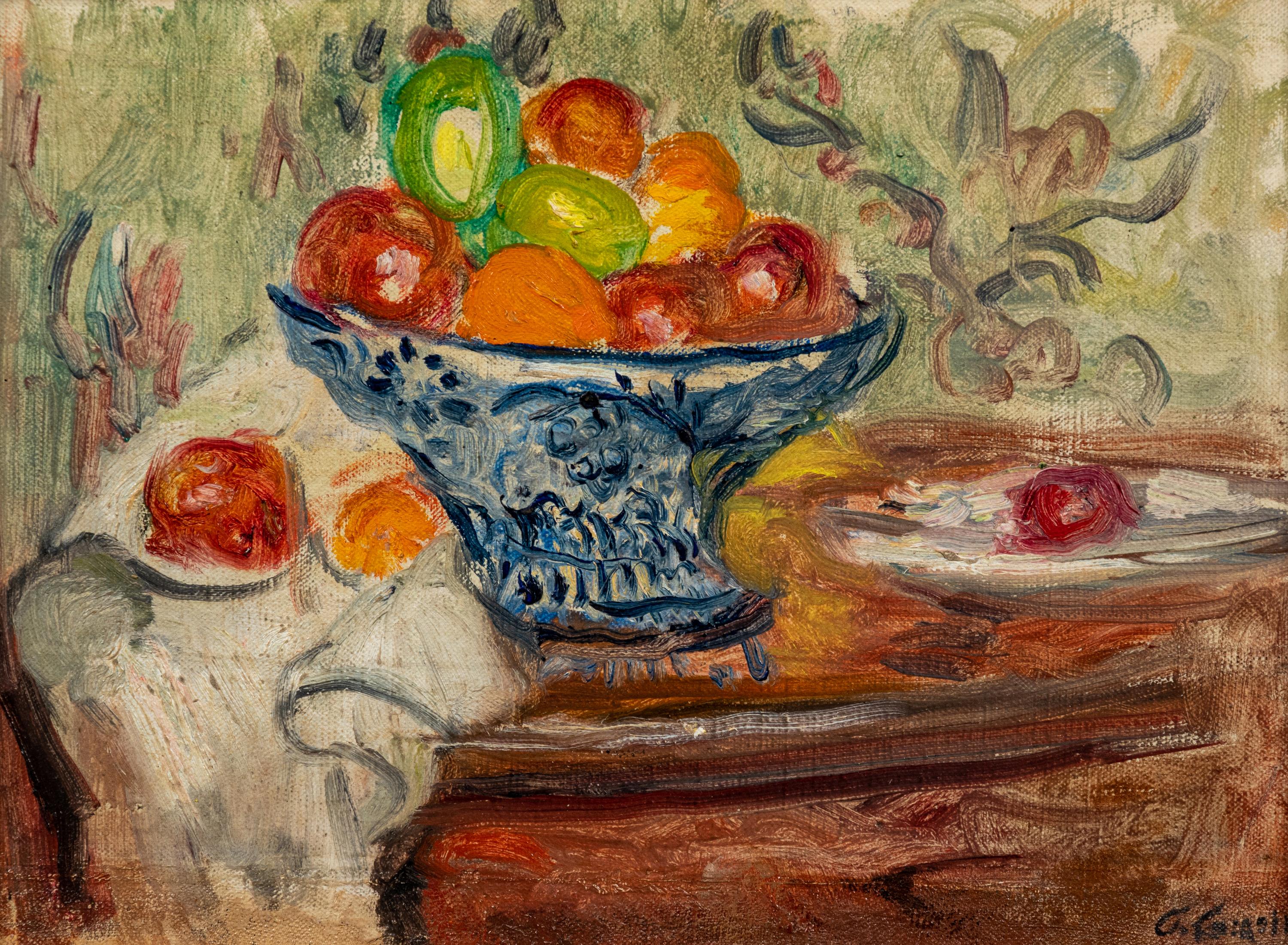 La coupe de grenade aux pommes et aux oranges