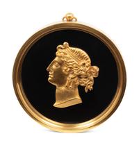 A Pair of Grand Tour Style Gilt Bronze Medallions