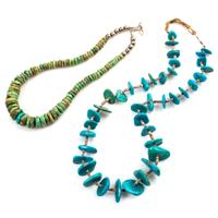 Pair of Pueblo Turquoise Necklaces