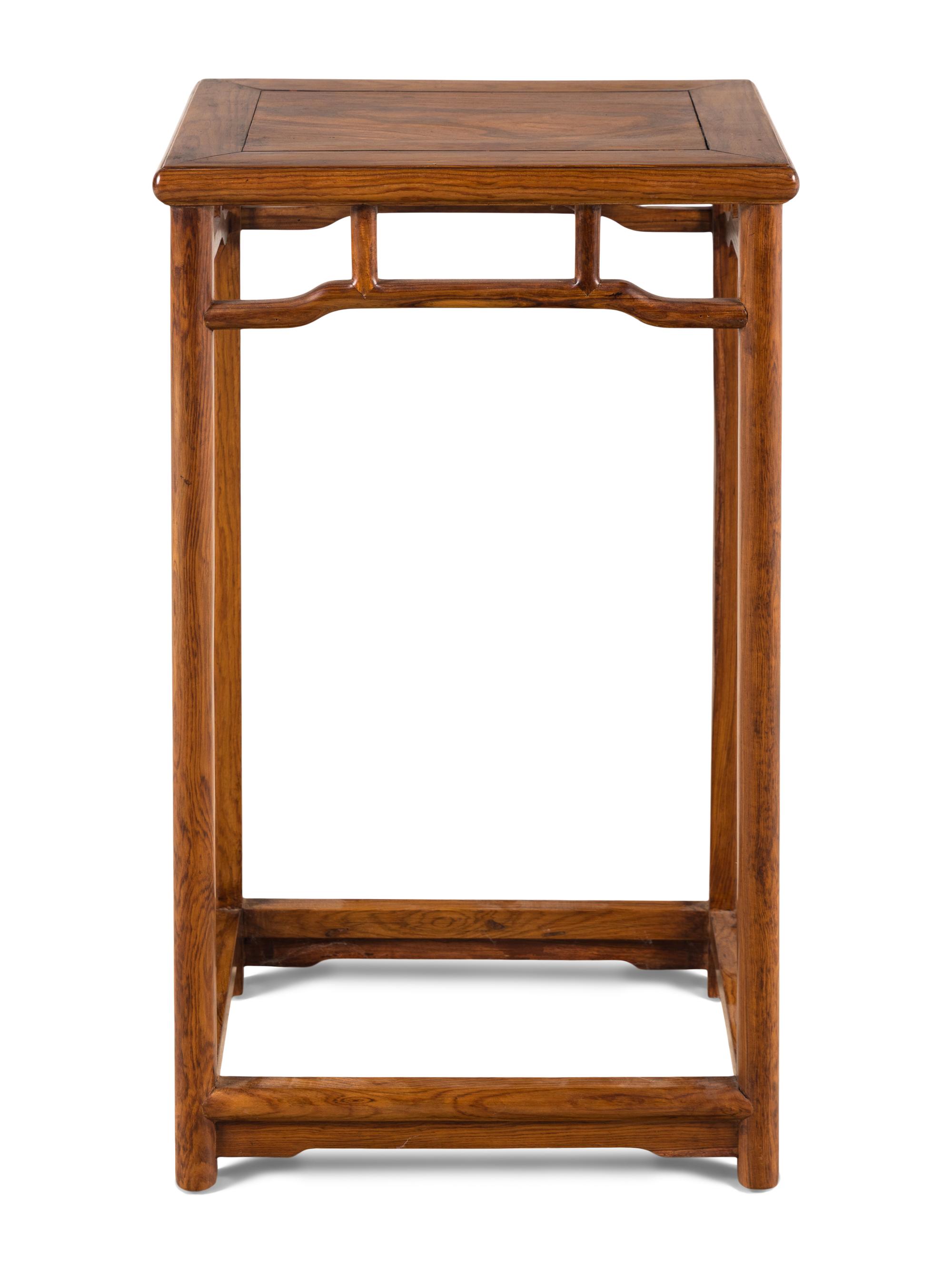 A Chinese Huanghuali Wood Side Table, 20th Century