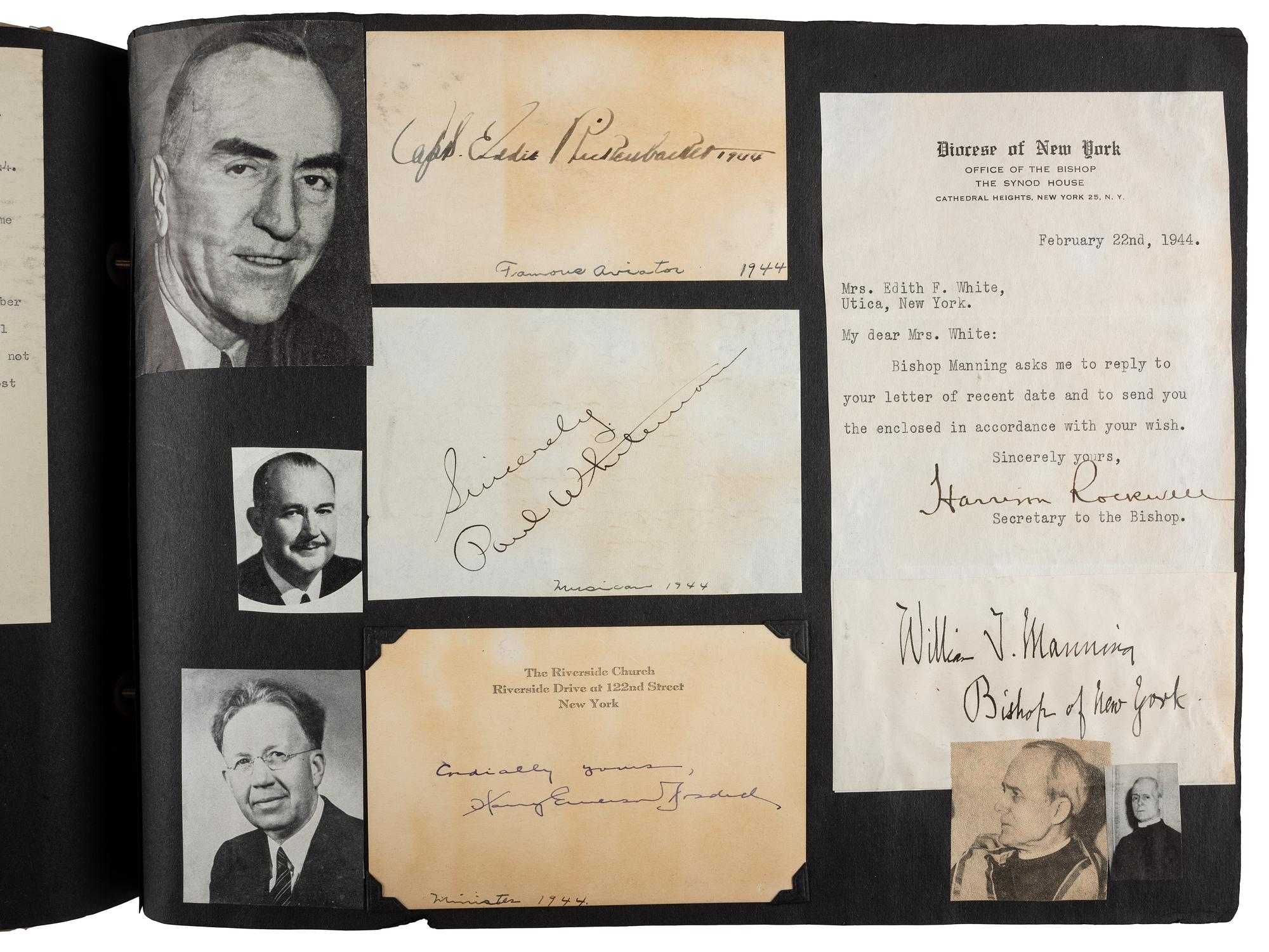 [AUTOGRAPHS]. Autograph album containing over 200 signatures from a diverse array of 19th-20th century figures.