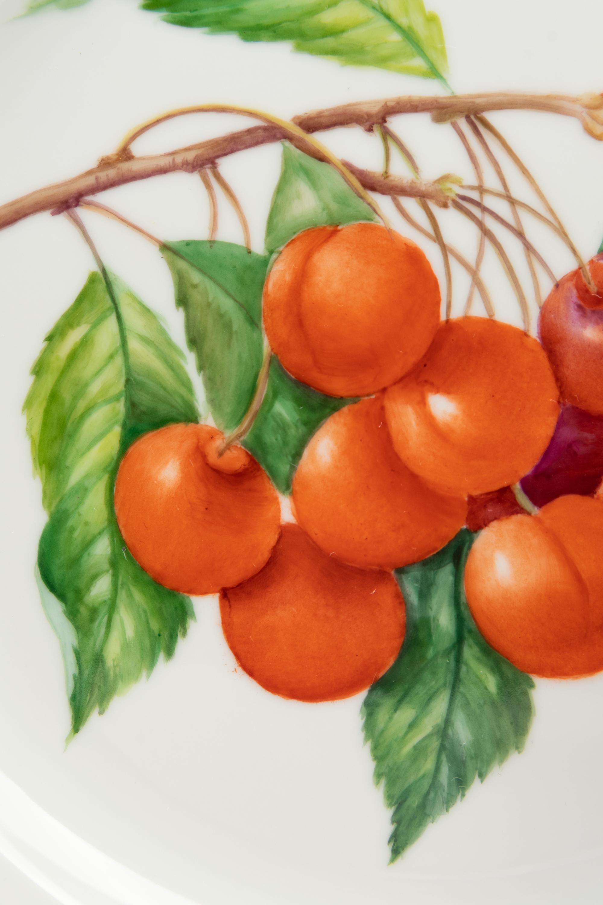 A Set of Thirteen Royal Copenhagen Fruit Service Articles