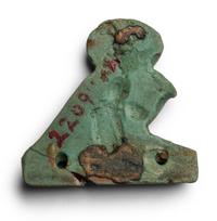 Twelve Egyptian Faience and Stone Horus Amulets