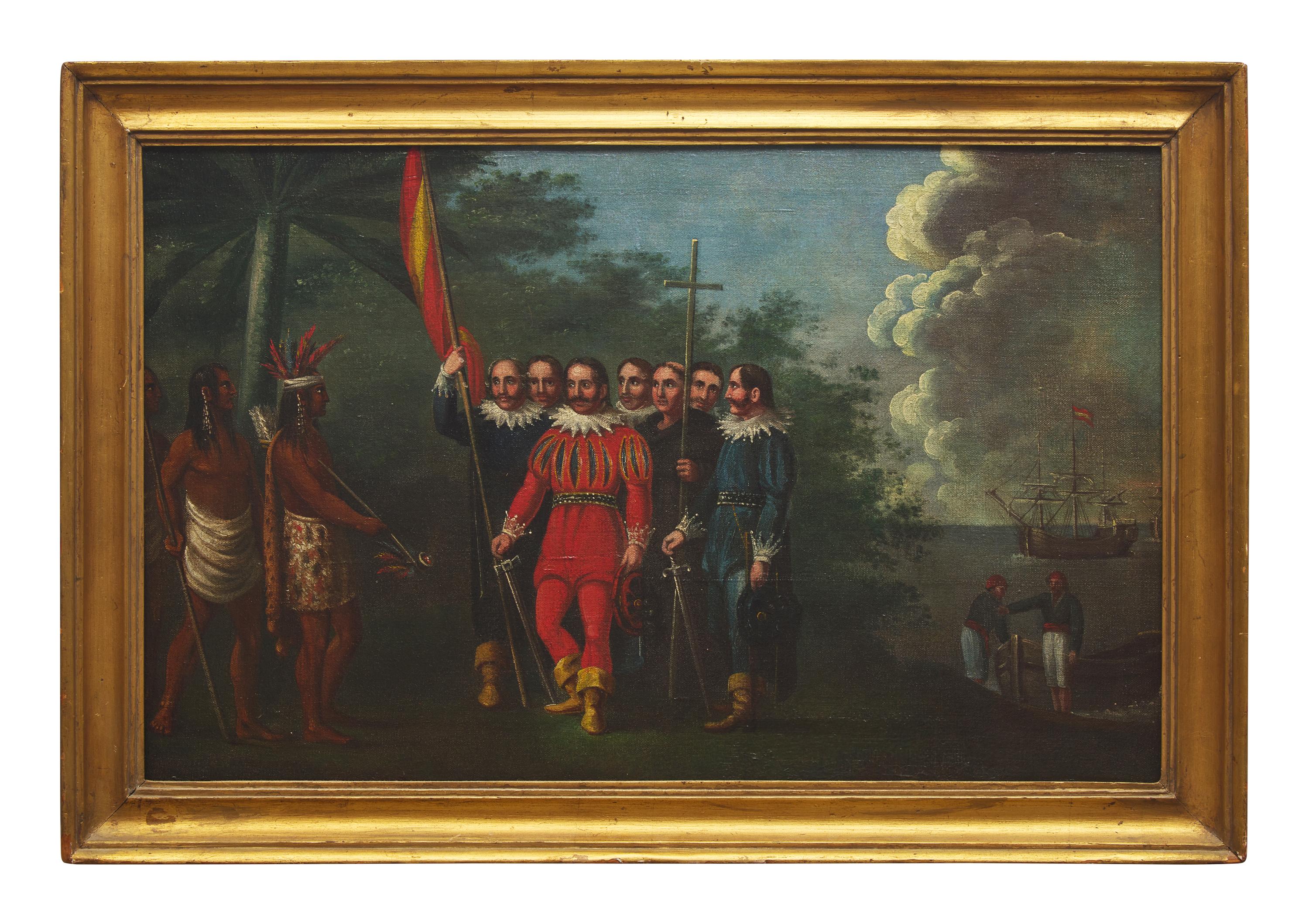 American School 19th Century, The Landing of Pedro Menéndez de Avilés in Florida