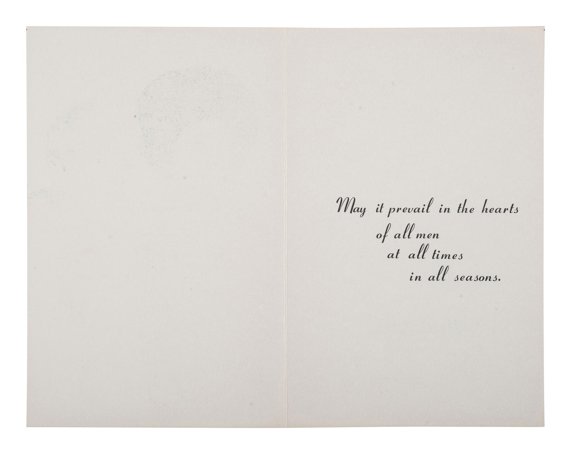 [CIVIL RIGHTS]. "Christmas is a Time of Brotherly Love." 20 unused Christmas cards featuring African American and white subjects. No. Brunswick, NJ: Harrowsmith, Inc., ca 1970.