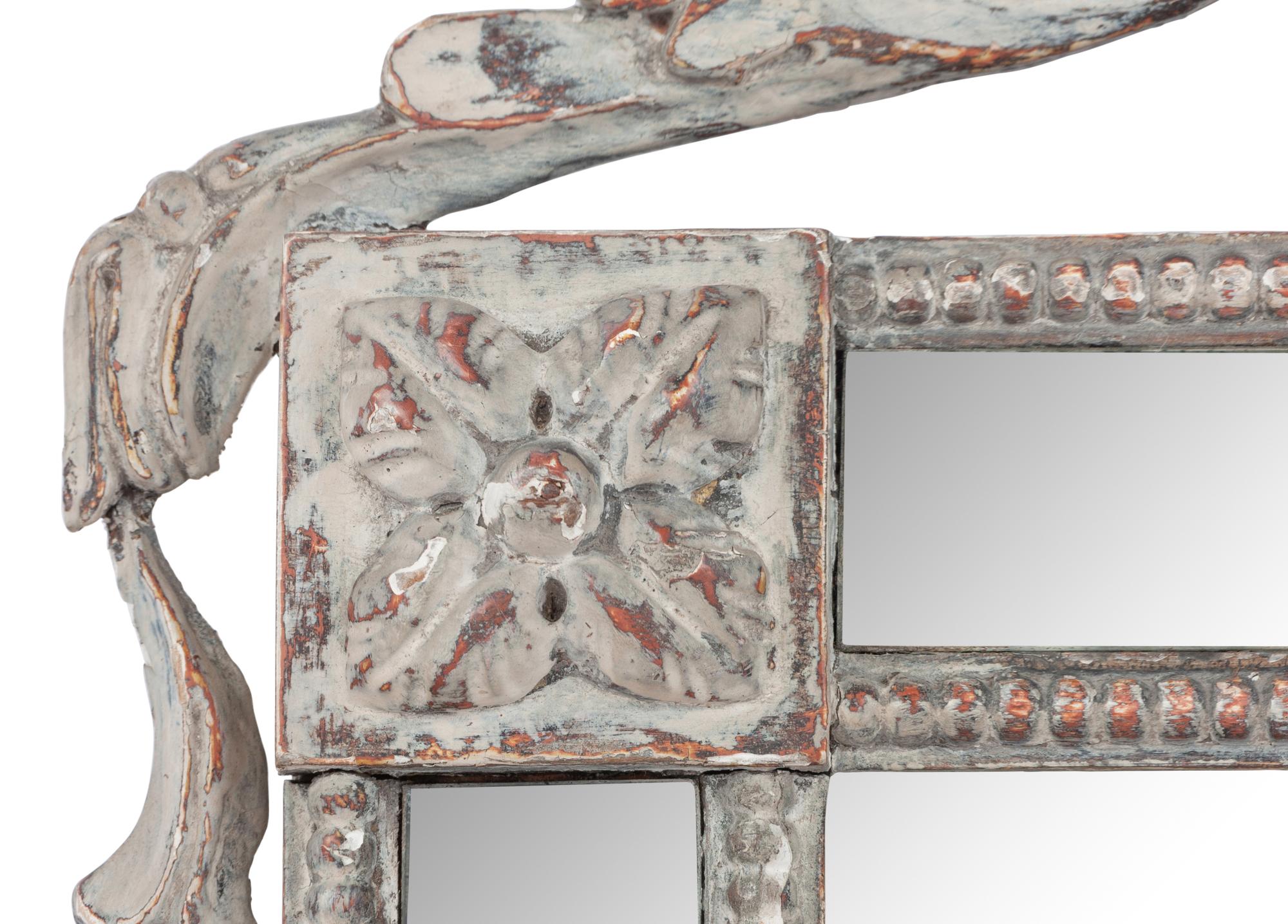 A Pair of Regency Painted Girandole Mirrors