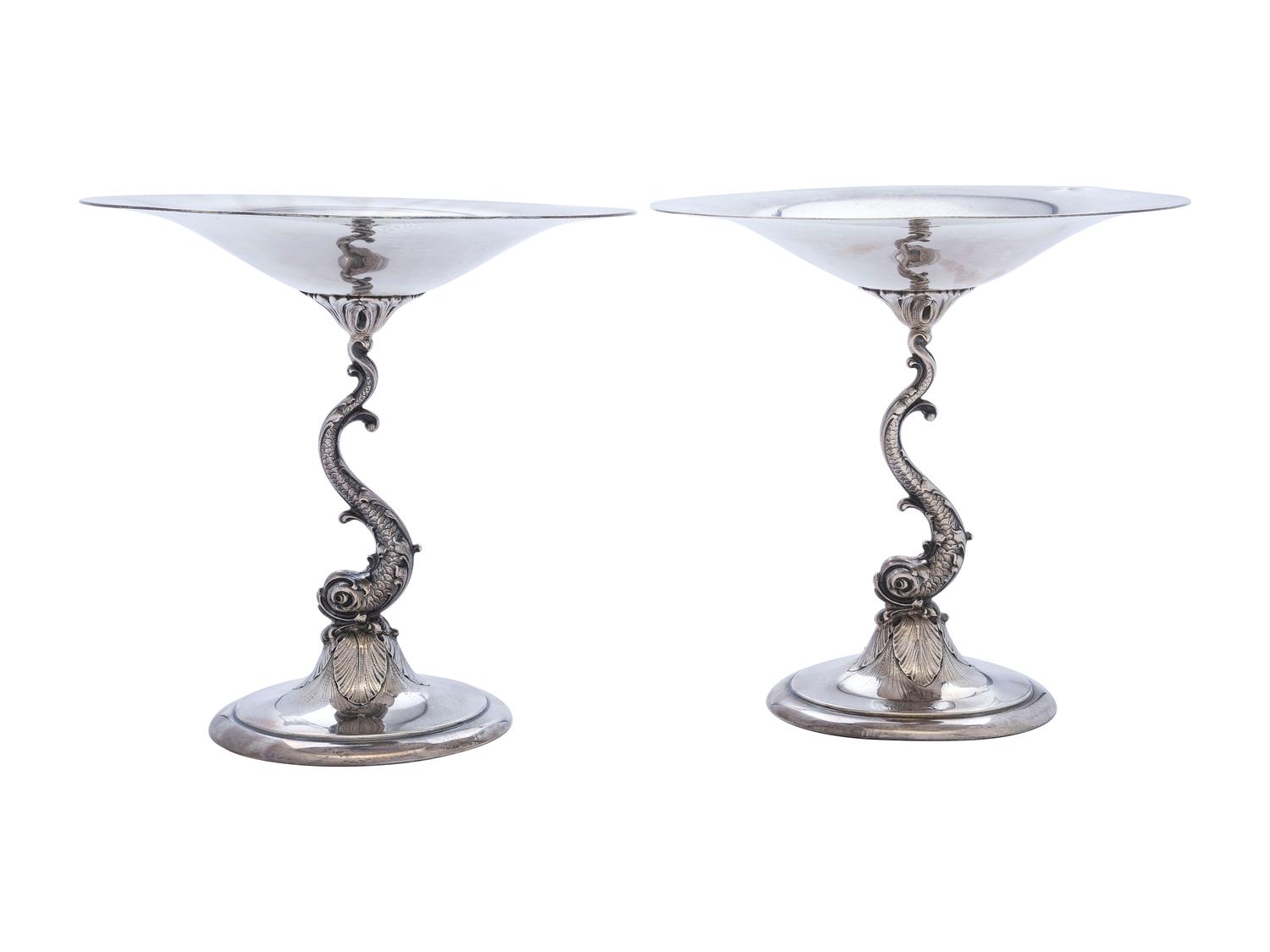 A Pair of Silver Compotes