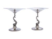 A Pair of Silver Compotes