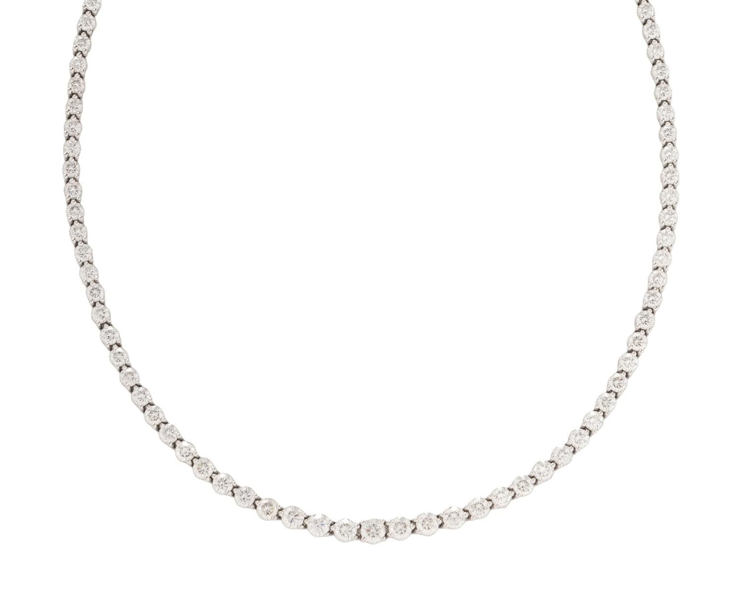 TIFFANY & CO., DIAMOND AND PLATINUM 'VICTORIA' NECKLACE