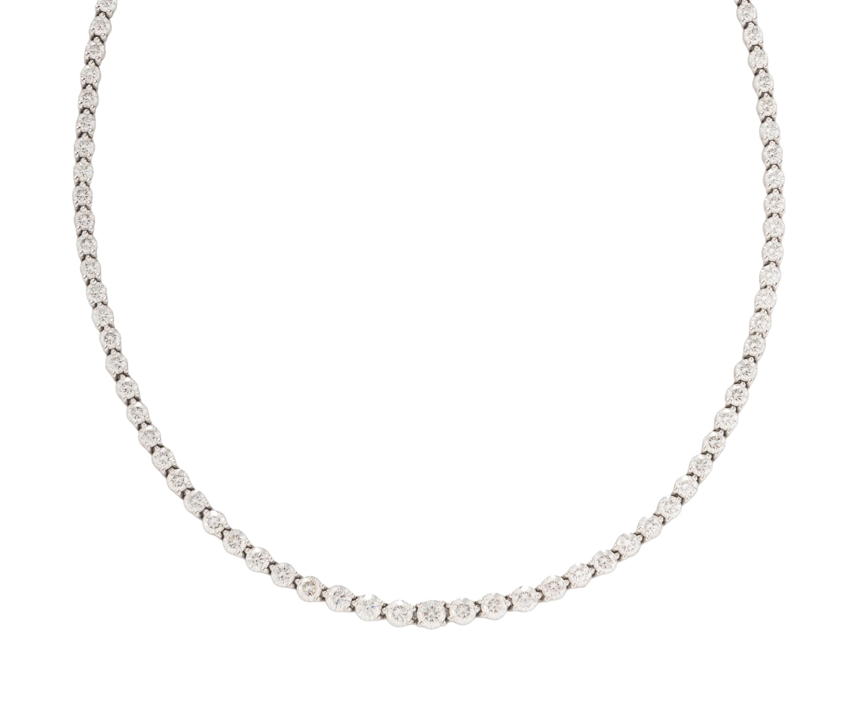 TIFFANY & CO., DIAMOND AND PLATINUM 'VICTORIA' NECKLACE