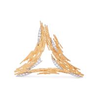 ANDREW GRIMA, YELLOW GOLD AND DIAMOND BROOCH