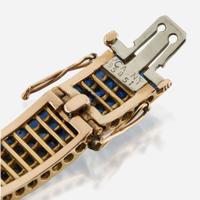 A Sapphire, Diamond, Gold, and Platinum Bracelet by Van Cleef & Arpels
