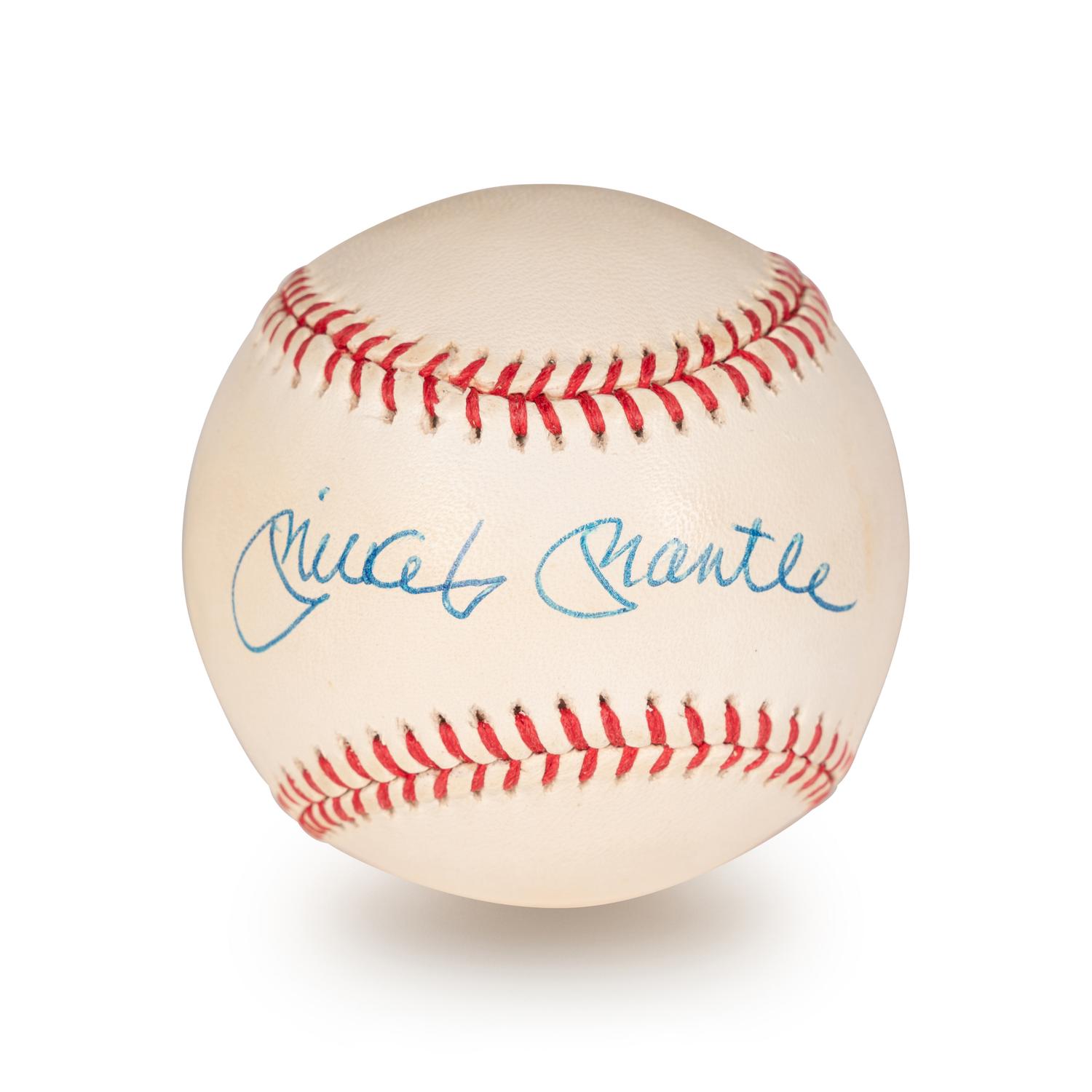 A Mickey Mantle Signed Autograph Baseball (Beckett Authentication Services Letter BAS Certified),