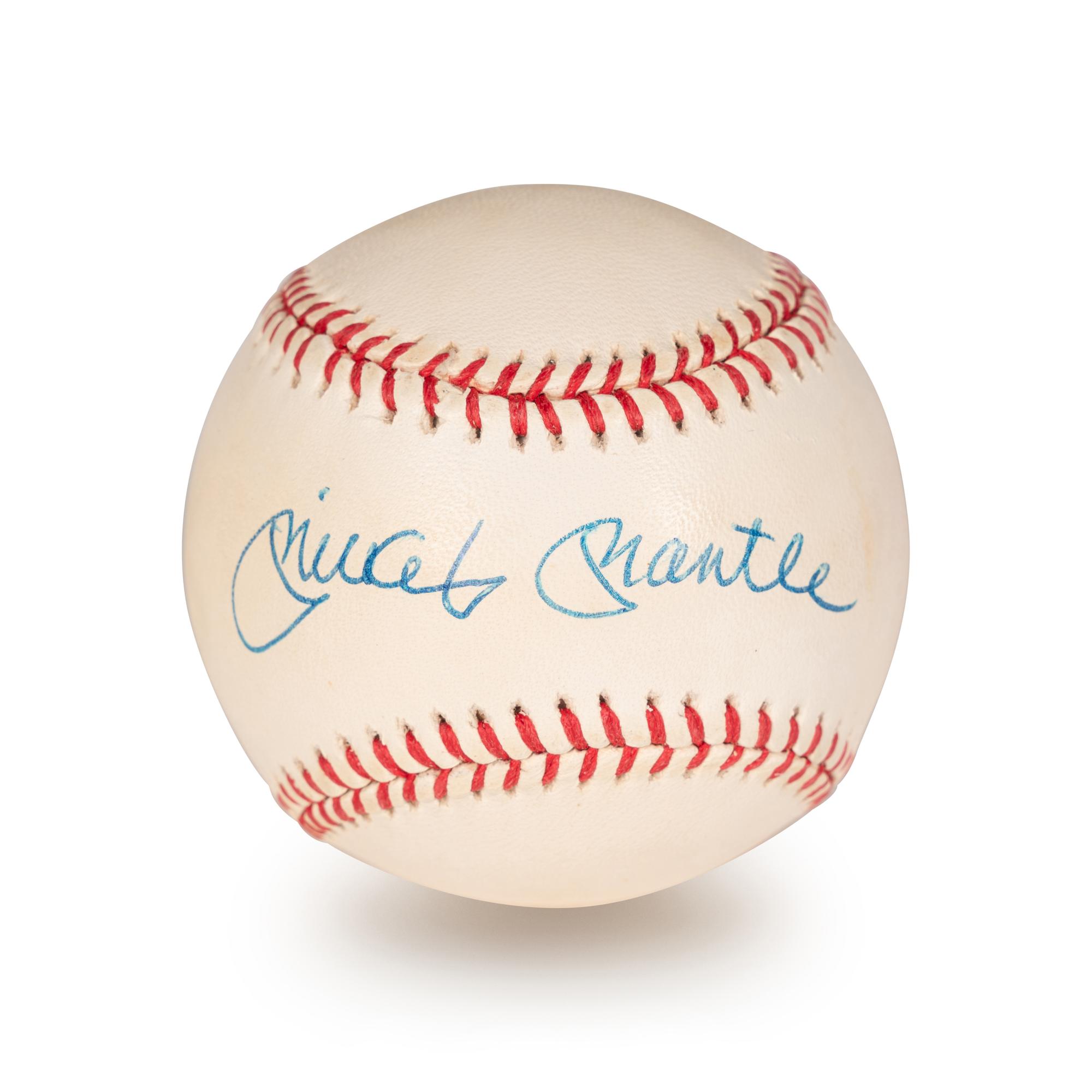 A Mickey Mantle Signed Autograph Baseball (Beckett Authentication Services Letter BAS Certified),