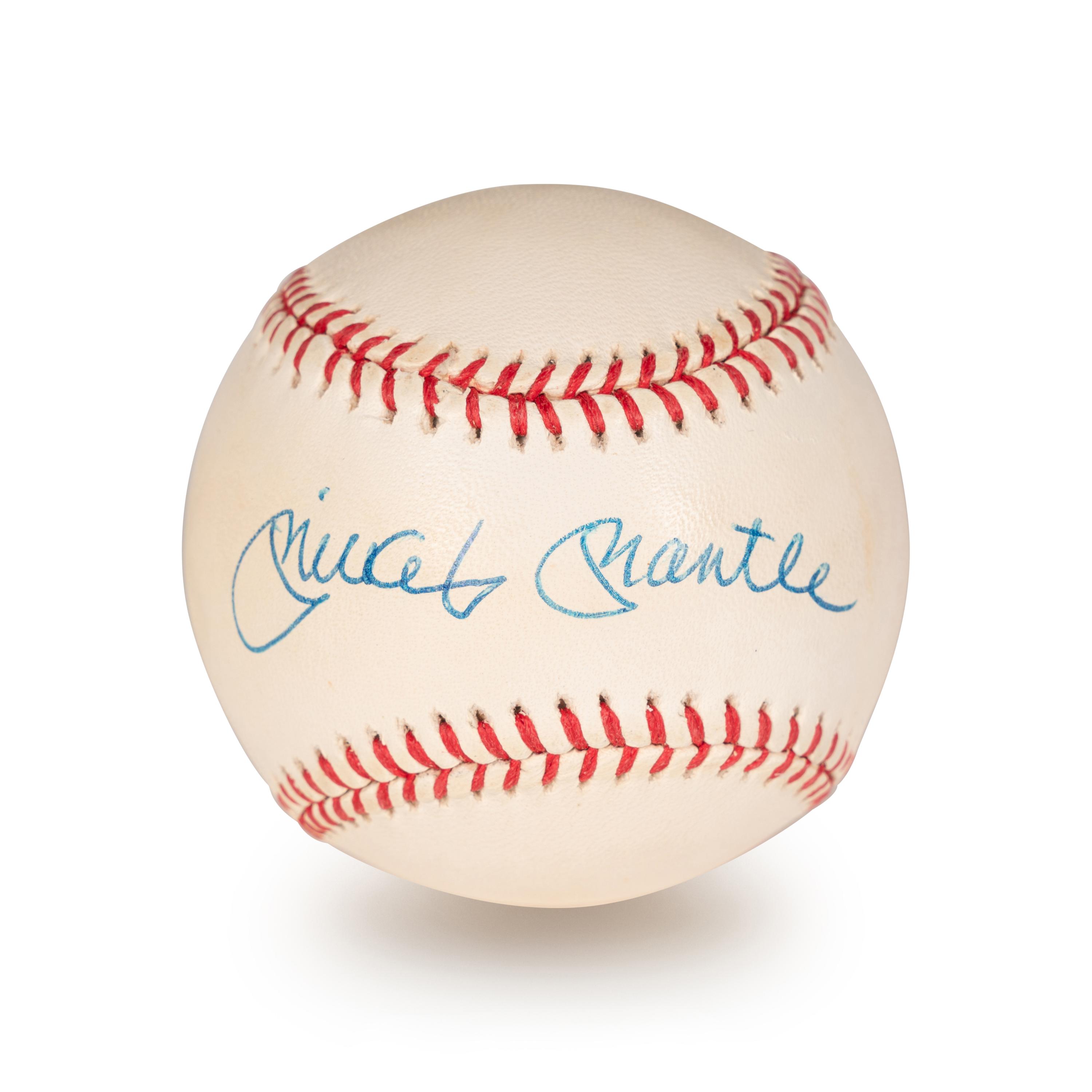 A Mickey Mantle Signed Autograph Baseball (Beckett Authentication Services Letter BAS Certified),