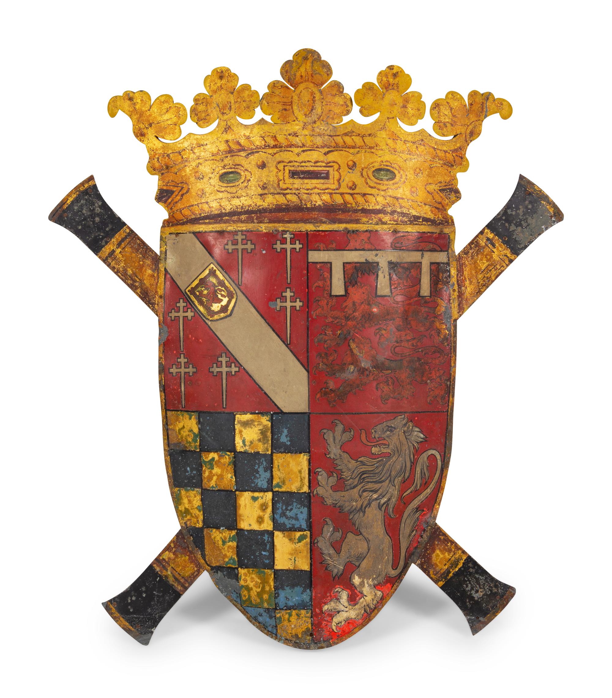 A Large English Tole Coat of Arms