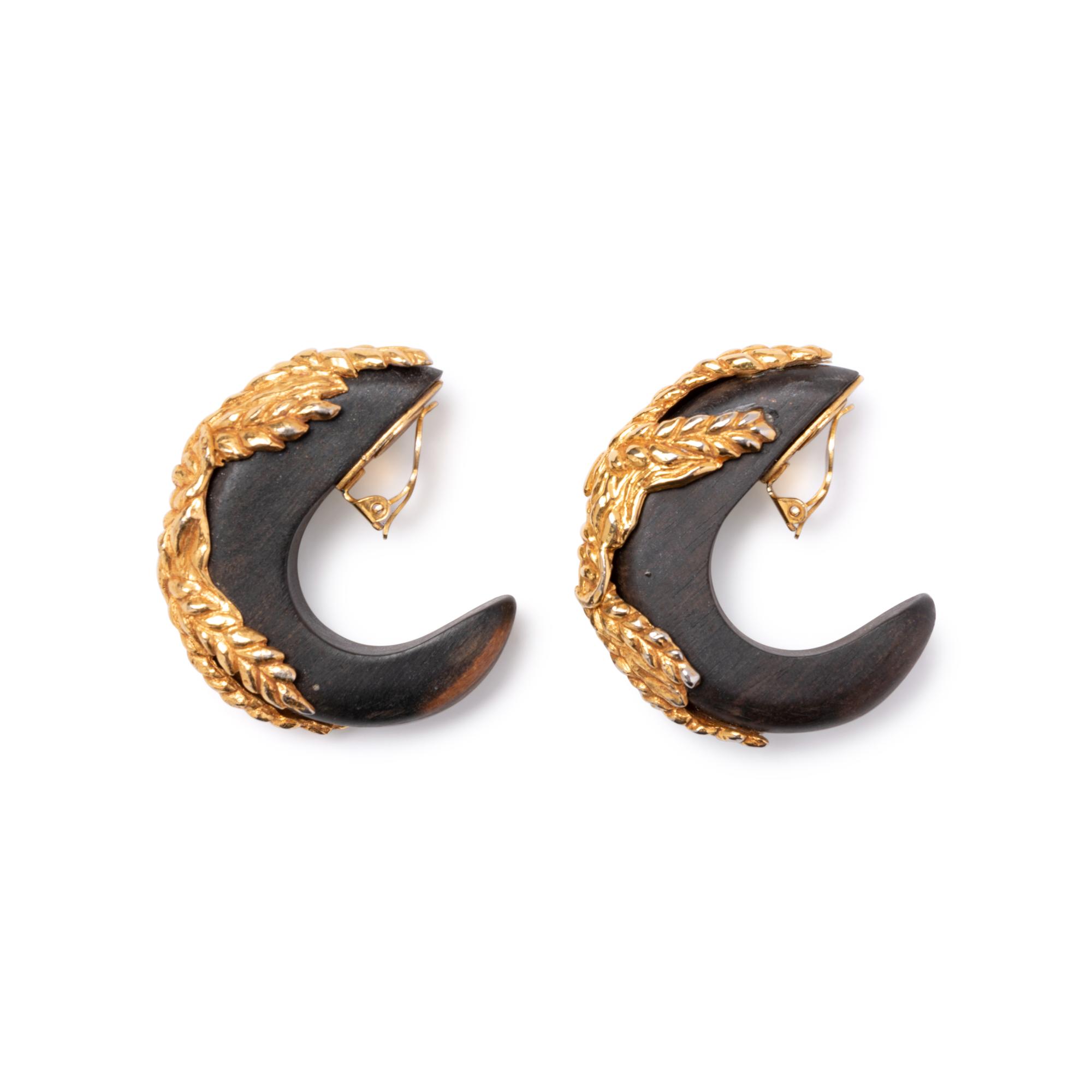 Three Jewelry Items: One Yves Saint Laurent Necklace, One Pair of Dominique Aurientis Ear Clips, and One Pair of Cummings Earrings, 1980s