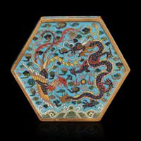 Two Chinese cloisonne boxes