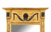 A Regency Part Ebonized Giltwood Mirror
