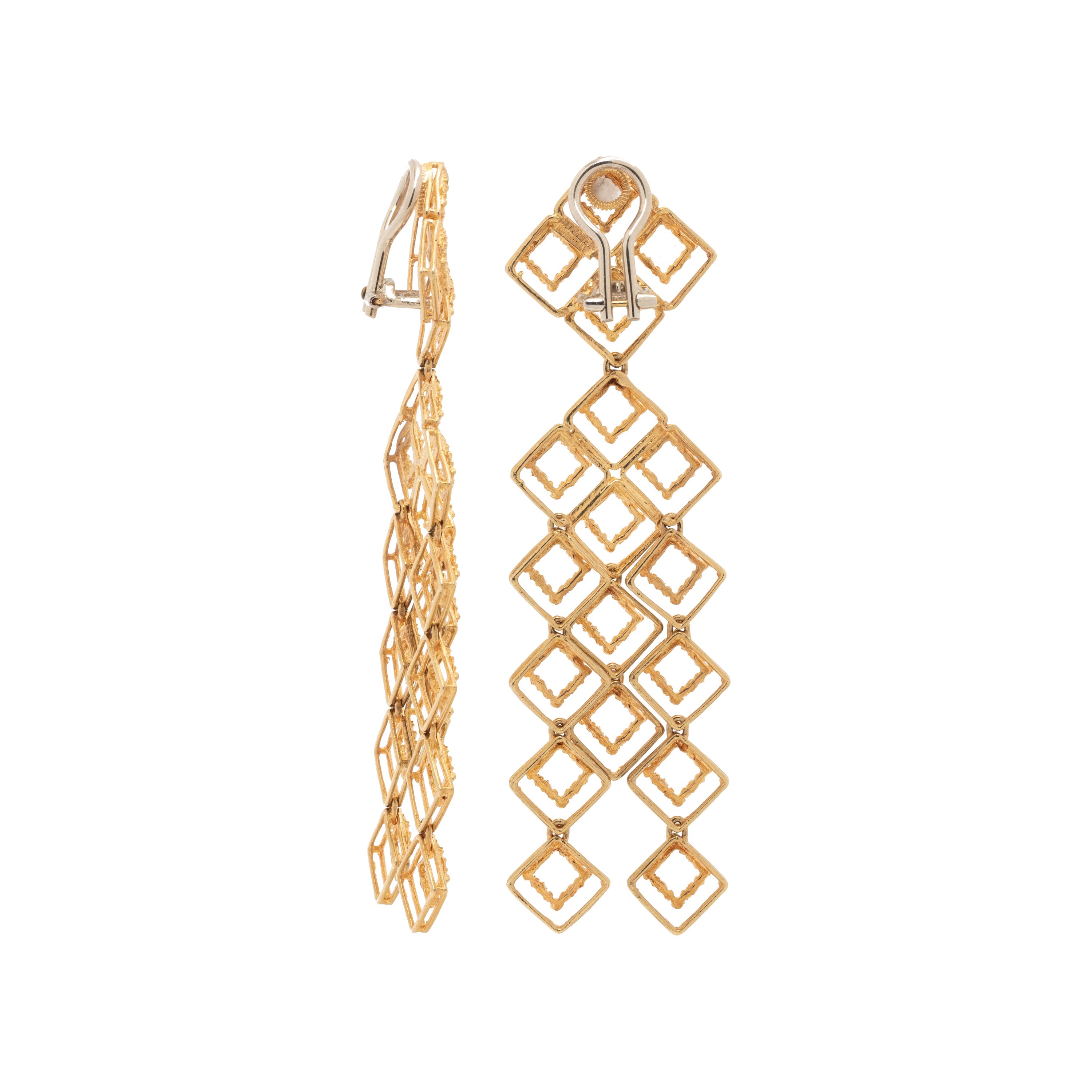 TIFFANY & CO., ITALY, YELLOW GOLD EARCLIPS