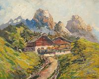 Artist Unknown, (Continental, 19th Century), Alpine Village Scene