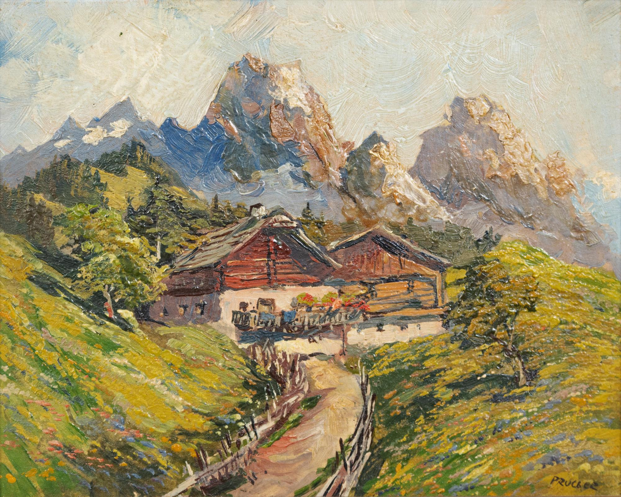 Artist Unknown, (Continental, 19th Century), Alpine Village Scene