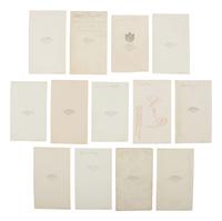 [EARLY PHOTOGRAPHY]. DISDERI, André Adolphe-Eugène (French, 1819–1889). A group of 13 CDVs.
