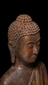 A Thai Bronze Figure of Seated Buddha