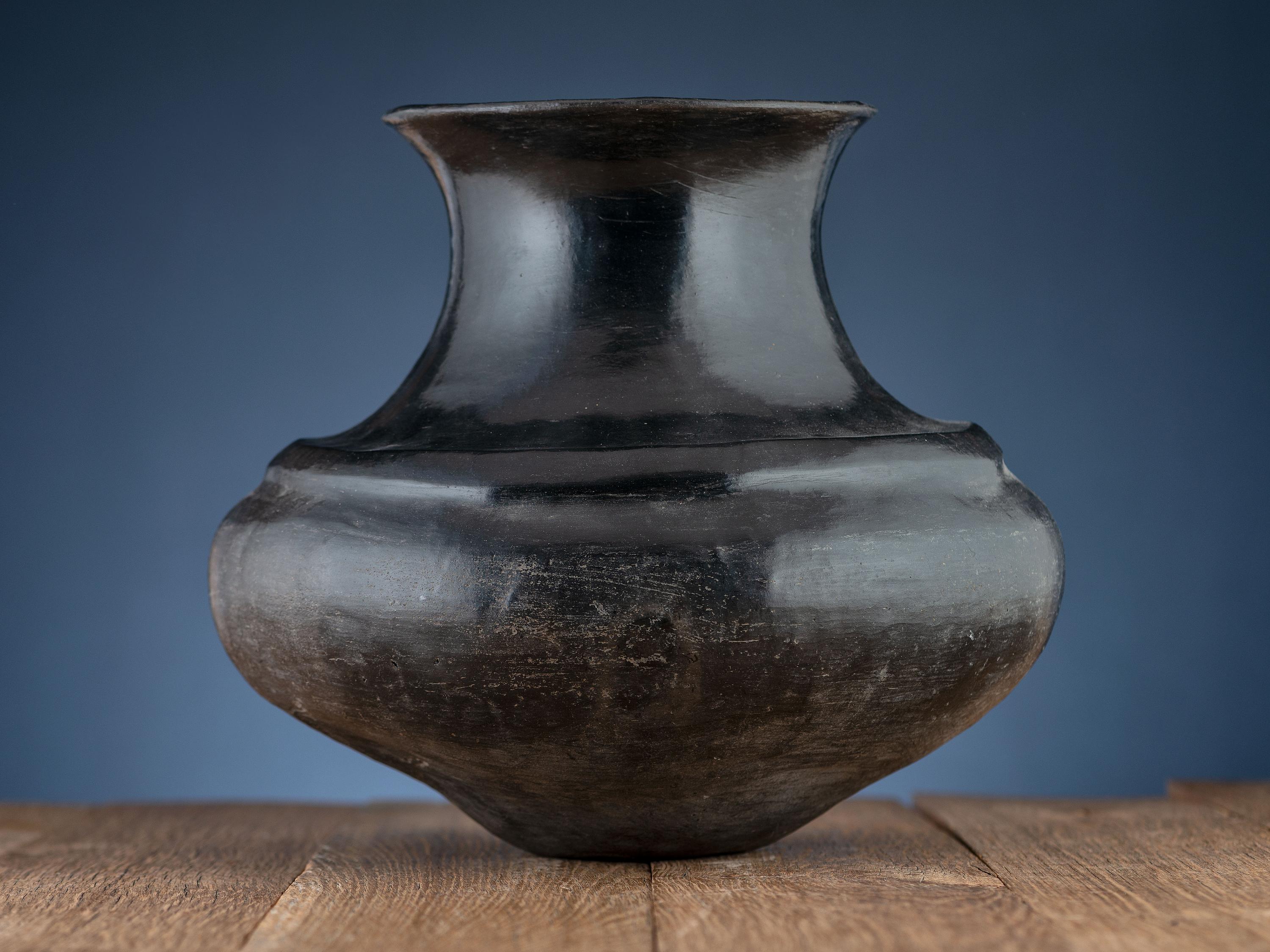 Ohkay Owingeh Blackware Pottery Jar